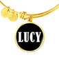 Lucy v01w - 18k Gold Finished Bangle Bracelet