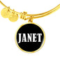 Janet v01w - 18k Gold Finished Bangle Bracelet