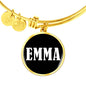 Emma v01w - 18k Gold Finished Bangle Bracelet