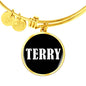 Terry v01w - 18k Gold Finished Bangle Bracelet