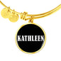Kathleen v01w - 18k Gold Finished Bangle Bracelet
