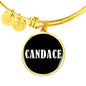 Candace v03 - 18k Gold Finished Bangle Bracelet