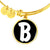 Initial B v3b - 18k Gold Finished Bangle Bracelet