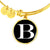 Initial B v3a - 18k Gold Finished Bangle Bracelet