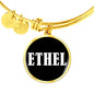 Ethel v01w - 18k Gold Finished Bangle Bracelet