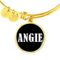 Angie v03 - 18k Gold Finished Bangle Bracelet