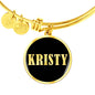 Kristy v02 - 18k Gold Finished Bangle Bracelet