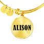 Alison v01 - 18k Gold Finished Bangle Bracelet