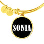 Sonia v01w - 18k Gold Finished Bangle Bracelet