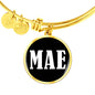 Mae v01w - 18k Gold Finished Bangle Bracelet