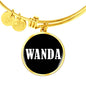 Wanda v01w - 18k Gold Finished Bangle Bracelet