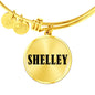 Shelley v01 - 18k Gold Finished Bangle Bracelet