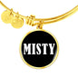 Misty v01w - 18k Gold Finished Bangle Bracelet