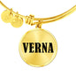 Verna v01 - 18k Gold Finished Bangle Bracelet