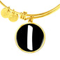 Initial I v3b - 18k Gold Finished Bangle Bracelet