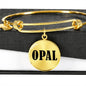 Opal v01 - 18k Gold Finished Bangle Bracelet