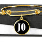 Jo v01w - 18k Gold Finished Bangle Bracelet