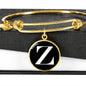 Initial Z v3a - 18k Gold Finished Bangle Bracelet