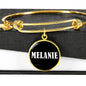 Melanie v01w - 18k Gold Finished Bangle Bracelet