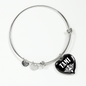 Tami v03 - Heart Pendant Bangle Bracelet
