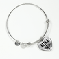 Elisa v01 - Heart Pendant Bangle Bracelet