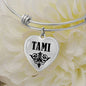 Tami v01 - Heart Pendant Bangle Bracelet