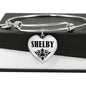 Shelby v01 - Heart Pendant Bangle Bracelet