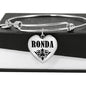 Ronda v01 - Heart Pendant Bangle Bracelet