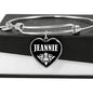 Jeannie v03 - Heart Pendant Bangle Bracelet