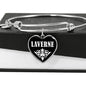 Laverne v03 - Heart Pendant Bangle Bracelet