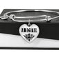 Abigail v01 - Heart Pendant Bangle Bracelet
