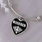Winifred v03 - Heart Pendant Bangle Bracelet