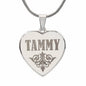 Tammy - Engraved Heart Pendant Necklace