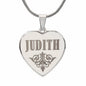 Judith - Engraved Heart Pendant Necklace