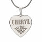 Cheryl - Engraved Heart Pendant Necklace