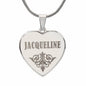 Jacqueline - Engraved Heart Pendant Necklace