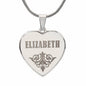 Elizabeth - Engraved Heart Pendant Necklace