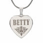 Betty - Engraved Heart Pendant Necklace