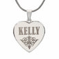 Kelly - Engraved Heart Pendant Necklace