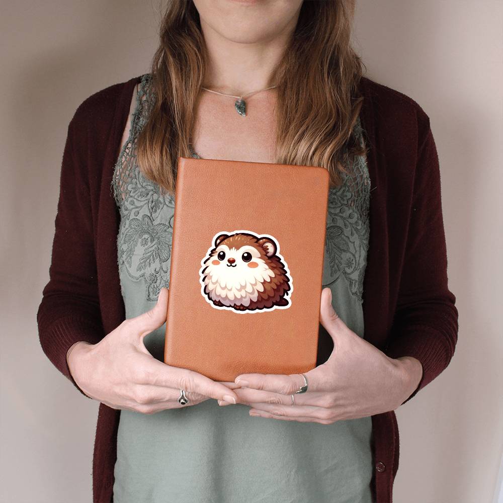 Cute Lemming sticker 84 - Vegan Leather Journal