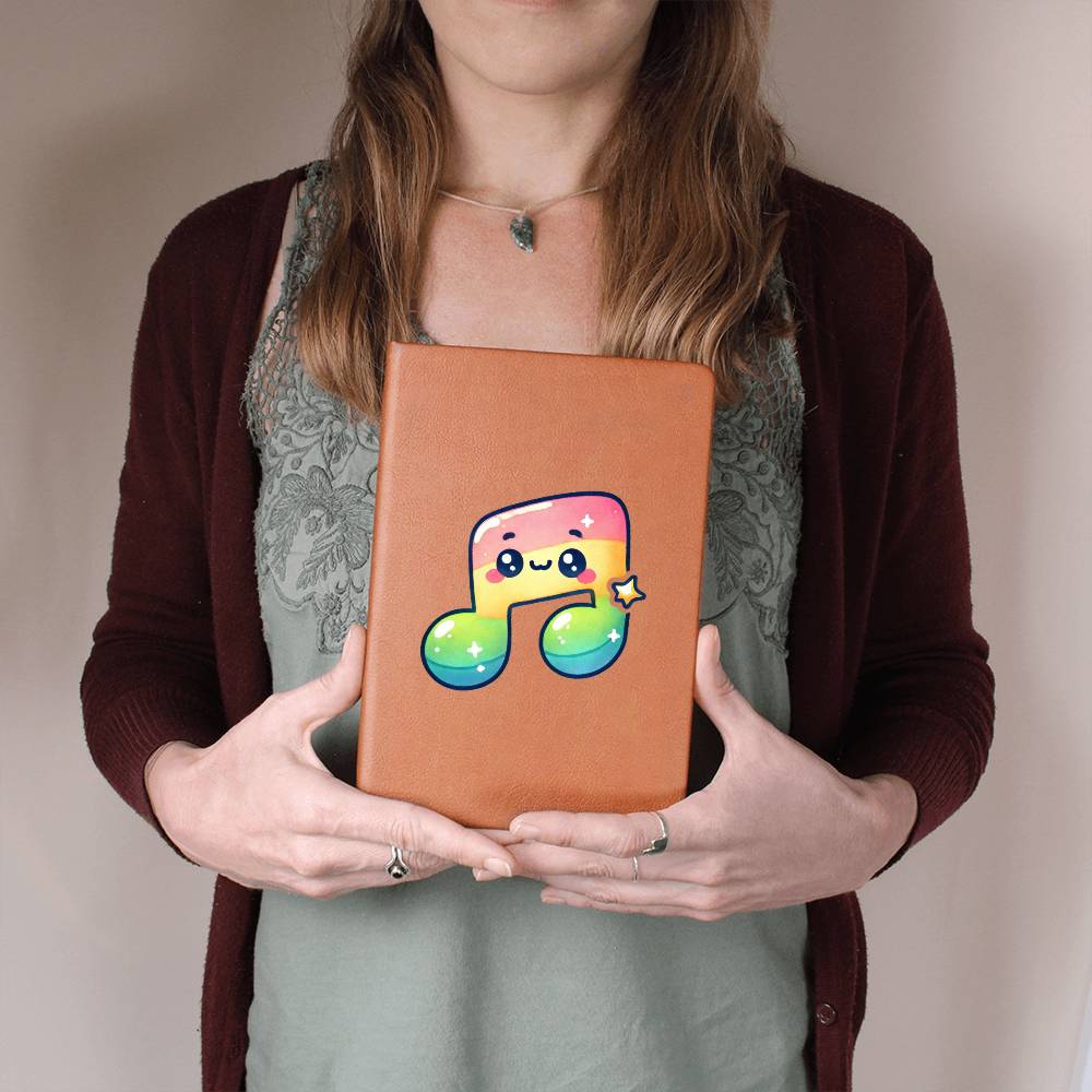 Cute Back to School Sticker 069 - Vegan Leather Journal