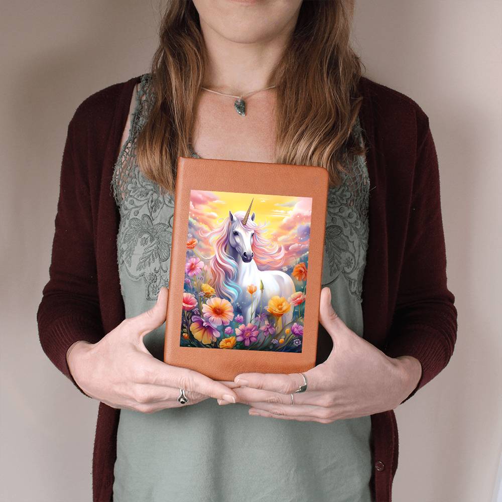 Cute Unicorn 041 - Vegan Leather Journal