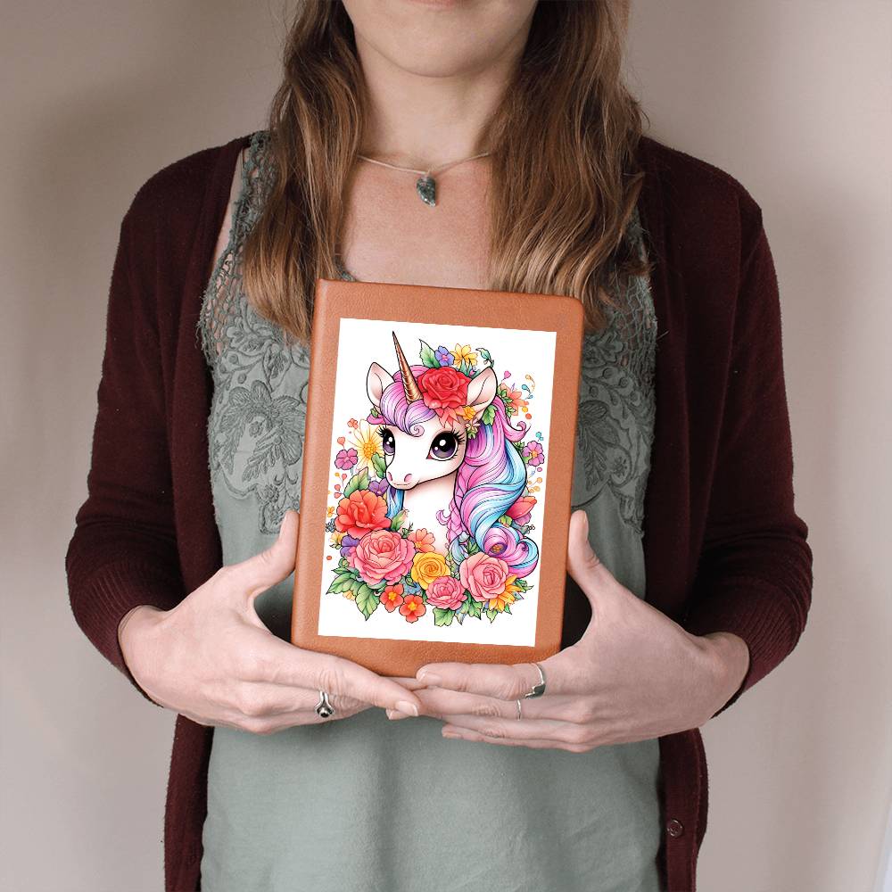 Cute Unicorn 085 - Vegan Leather Journal