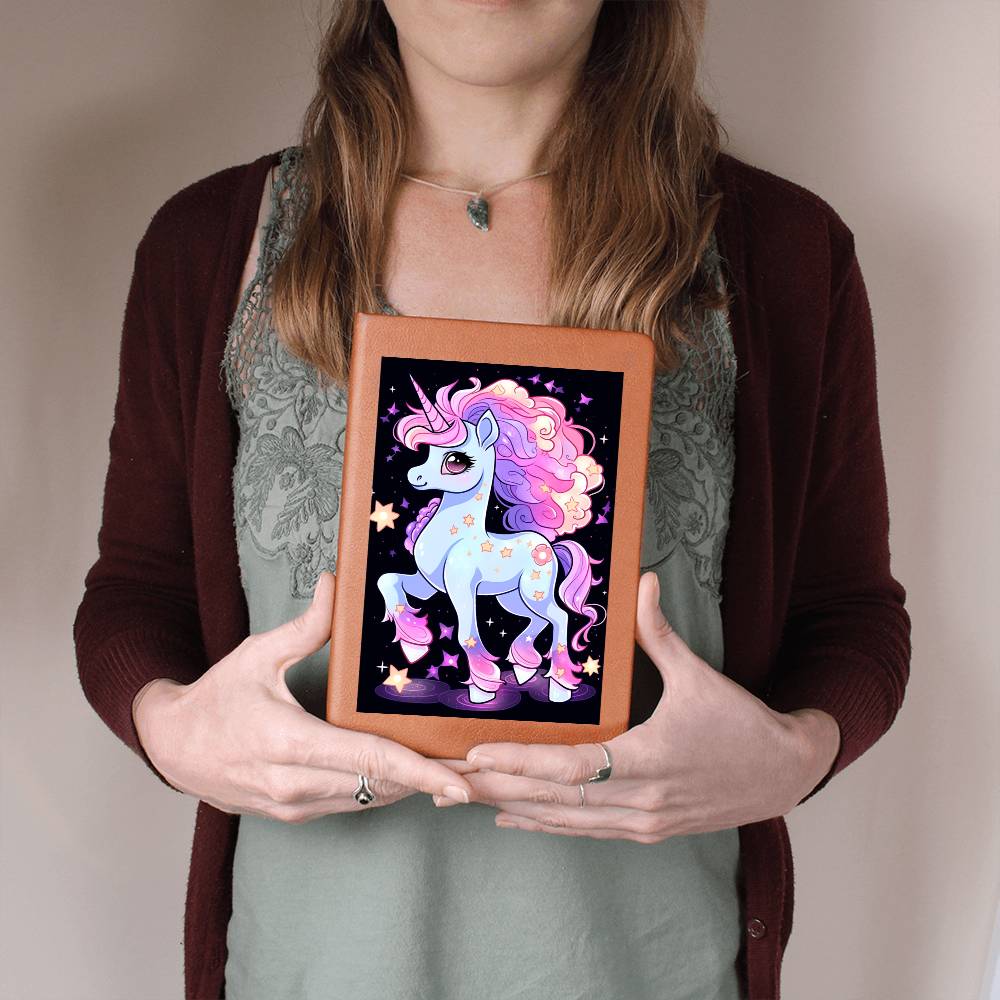 Cute Unicorn 042 - Vegan Leather Journal