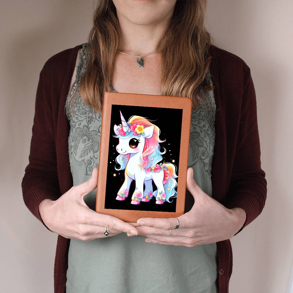 Cute Unicorn 014 - Vegan Leather Journal