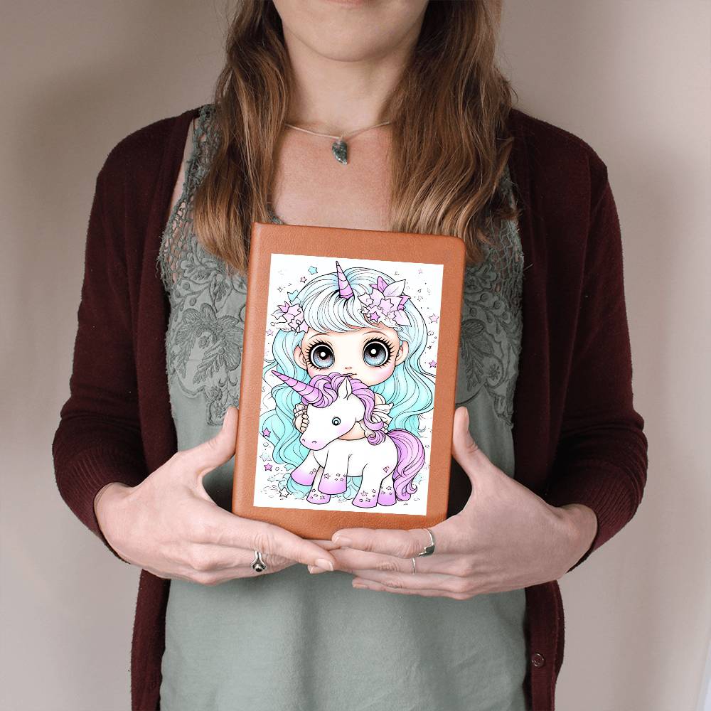 Cute Unicorn 034 - Vegan Leather Journal