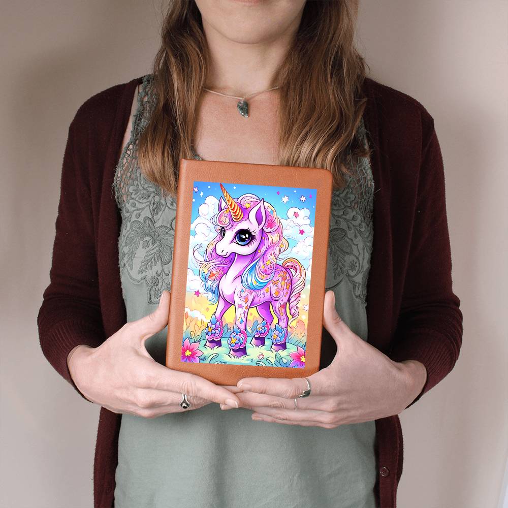 Cute Unicorn 035 - Vegan Leather Journal