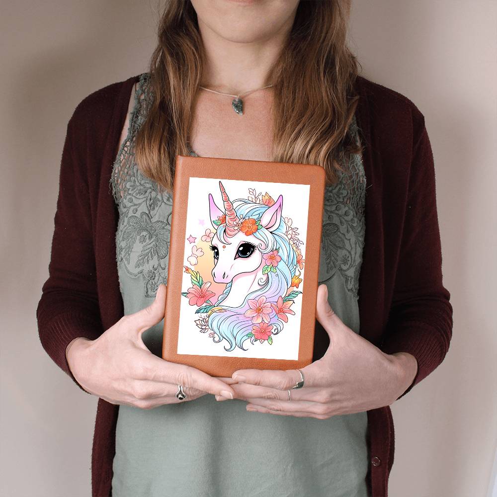 Cute Unicorn 097 - Vegan Leather Journal