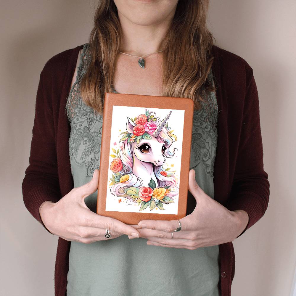 Cute Unicorn 018 - Vegan Leather Journal