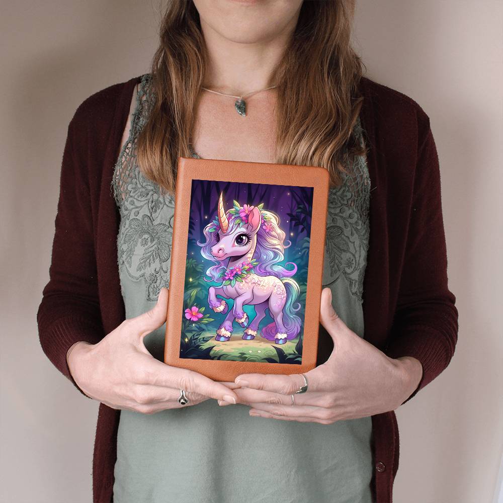 Cute Unicorn 117 - Vegan Leather Journal